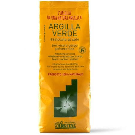 Argilla verde fine - confezione da 1kg - Farmacia di Regoledo Srl