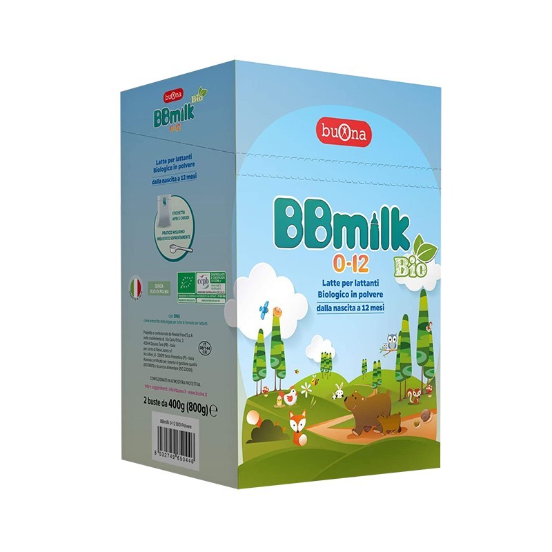 BBmilk 0-12 bio - Latte in polvere 2 buste da 400g - Farmacia di Regoledo Srl