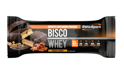 Ethicsport - Bisco Whey Caramello e Arachidi - 40 grammi - Farmacia di Regoledo Srl
