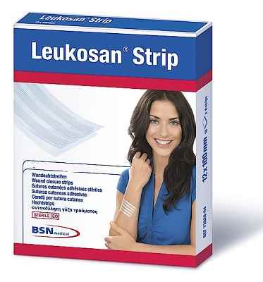 CEROTTO PER SUTURA LEUKOSAN STRIP 3X75 MM 2 BUSTE X 5 CEROTTI - Farmacia di Regoledo Srl