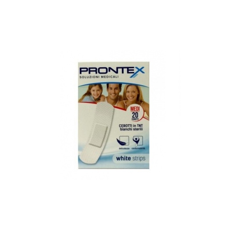 CEROTTO PRONTEX WHITE STRIPS IN TNT MEDIO 20PZ - Farmacia di Regoledo Srl