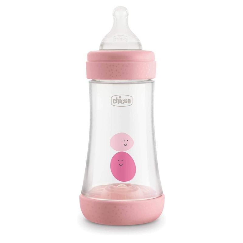 Chicco Perfect 5 - Biberon anticolica flusso medio 240ml Rosa - Farmacia di Regoledo Srl