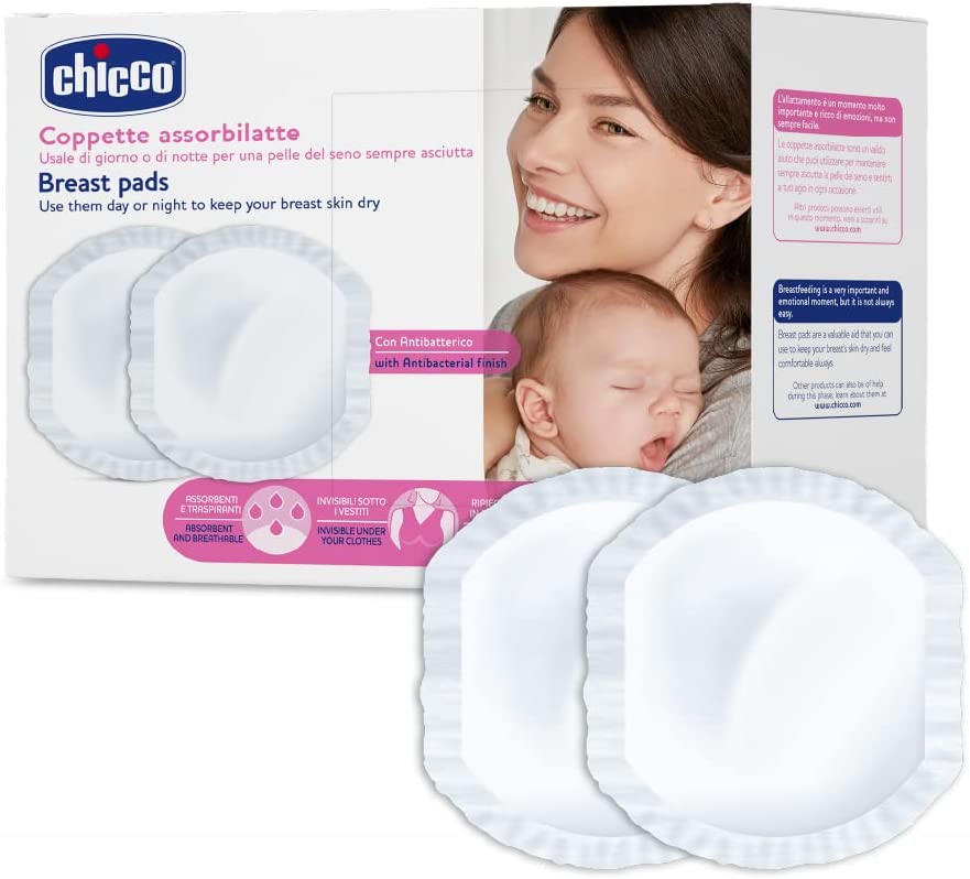 Chicco - Coppetta assorbilatte antibatterica 60 pezzi - Farmacia di Regoledo Srl