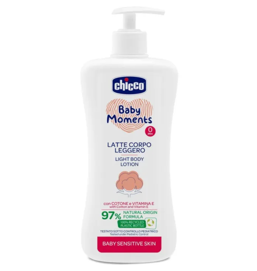 Chicco - Latte Corpo sensitive leggero 500ml  - Farmacia di Regoledo Srl