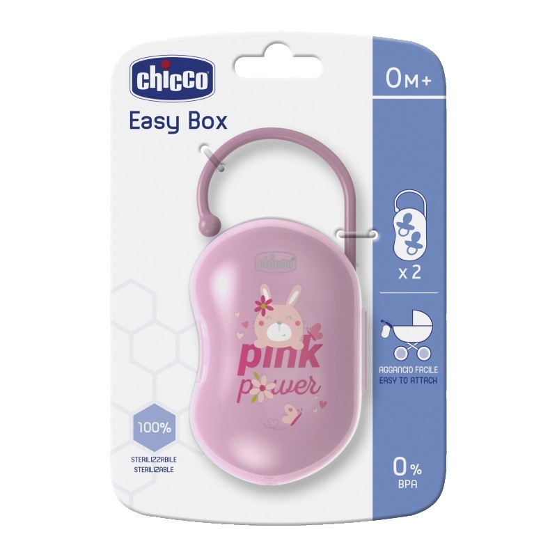 Chicco Easy Box - Portasucchietto per due pezzi - Rosa - Farmacia di Regoledo Srl
