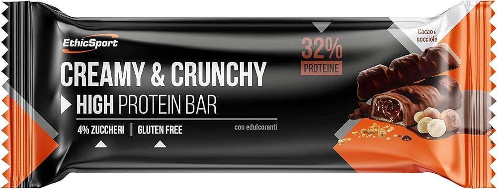 Ethicsport - Creamy&Crunchy - Barretta proteica Cacao e Nocciola 30 grammi - Farmacia di Regoledo Srl