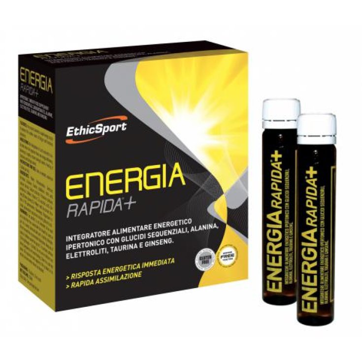 Ethicsport - Energia Rapida+ - 10 flaconcini da 25ml - Farmacia di Regoledo Srl
