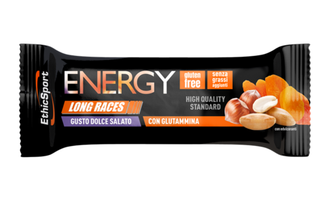 Ethicsport - Energy Long Races - Barretta Energetica con Glutammina - Gusto Dolce Salato 42 grammi - Farmacia di Regoledo Srl
