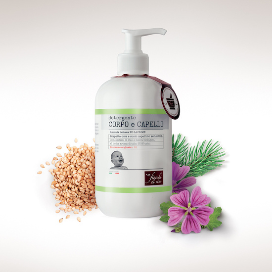 Fiocchi di riso - Detergente Corpo e Capelli Talco 400ml - Farmacia di Regoledo Srl