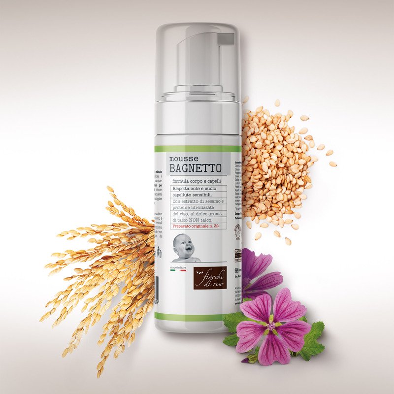 Fiocchi di riso - Mousse bagnetto talco 200ml - Farmacia di Regoledo Srl