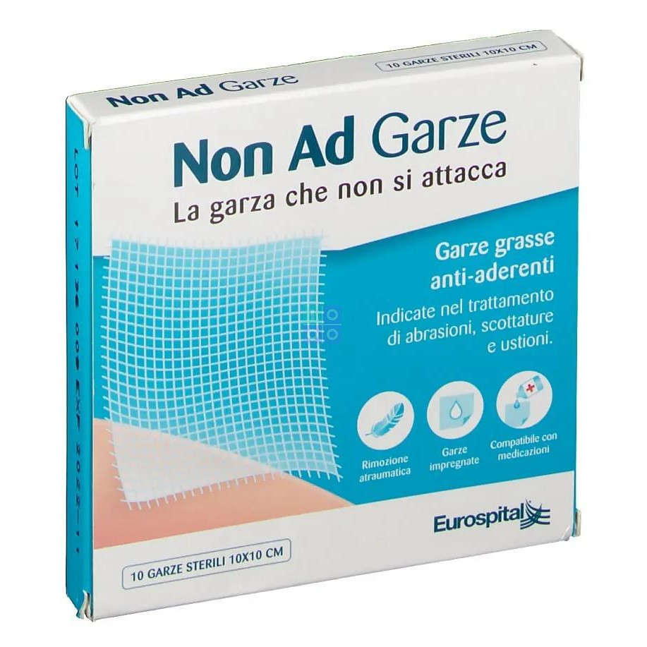 GARZA PARAFFINATA NON AD 10X10 CM 10 PEZZI - Farmacia di Regoledo Srl