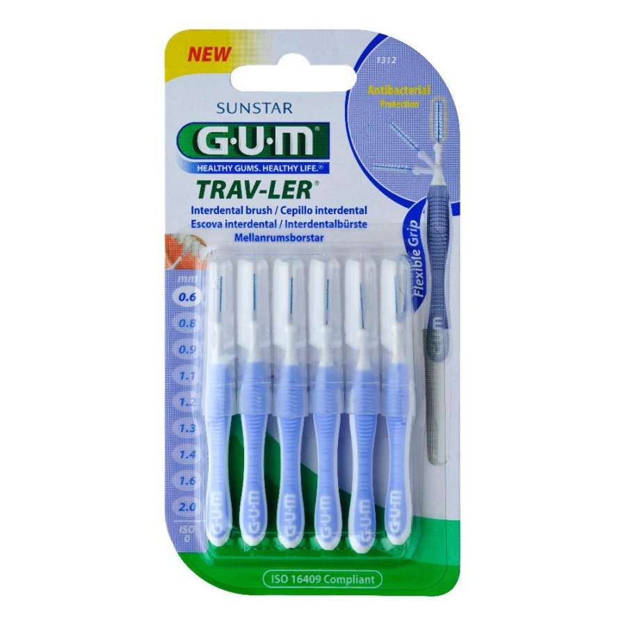Gum - Scovolino Traveller 0,6 - 6 pezzi - Farmacia di Regoledo Srl