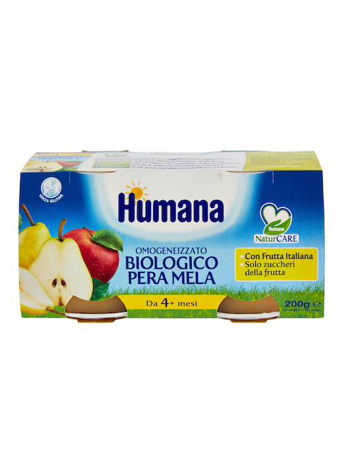Humana - Omogenizzato Mela/Pera bio - 2 vasetti 100g - Farmacia di Regoledo Srl