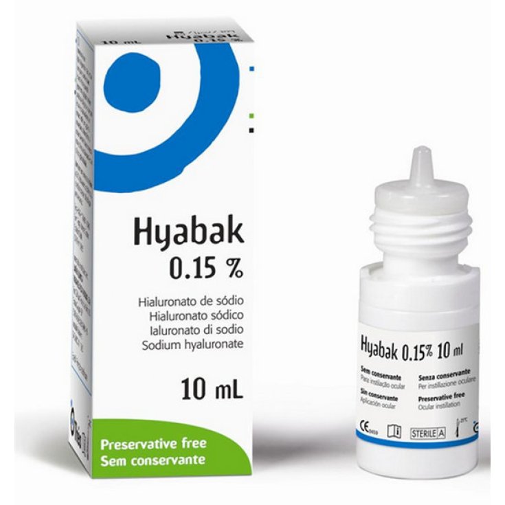 Hyabak 0,15% - Soluzione oftalmica - Flacone da 10ml - Farmacia di Regoledo Srl