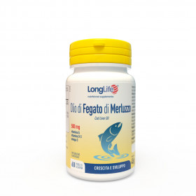 Longlife olio di fegato di Merluzzo 500mg 60 perle - Farmacia di Regoledo Srl