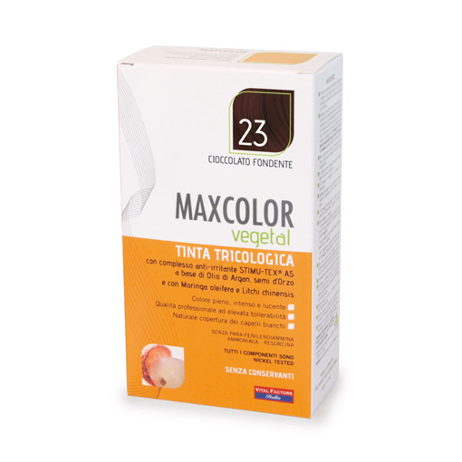 Maxcolor Vegetal - Tinta Tricologia - Colorazione 23 Cioccolato Fondente - 140 ml - Farmacia di Regoledo Srl