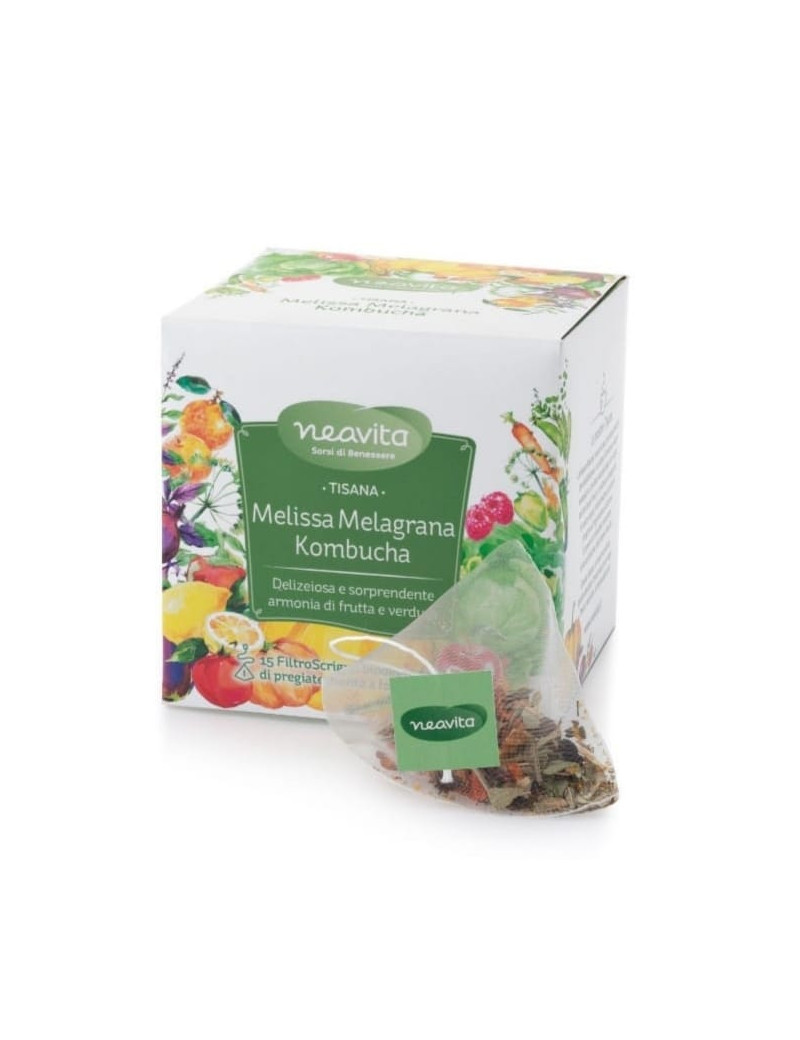 Neavita - Filtroscrigno Bio Infuso Melissa Melagrana e Kombucha - 15 filtri - Farmacia di Regoledo Srl