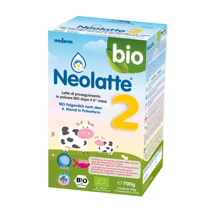Neolatte 2 bio - Latte di proseguimento in polvere 2 buste da 350g - Farmacia di Regoledo Srl