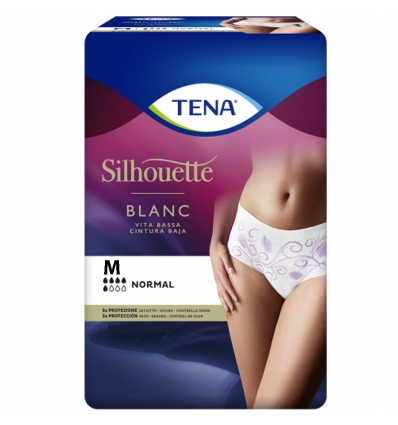 Tena Silhouette - Assorbente a mutandina Bianco a vita bassa - Taglia Medium 6 pezzi - Farmacia di Regoledo Srl