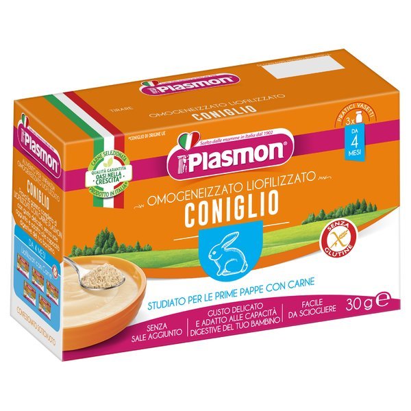 Plasmon - Liofilizzato Coniglio 3 x 10 g - Farmacia di Regoledo Srl