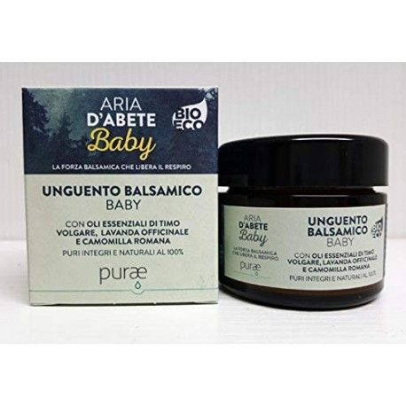 Purae - Aria d'abete - Unguento balsamico BABY con olio essenziale - 50ml - Farmacia di Regoledo Srl