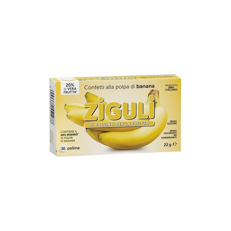 Ziguli - Banana 36 palline 22g - Farmacia di Regoledo Srl