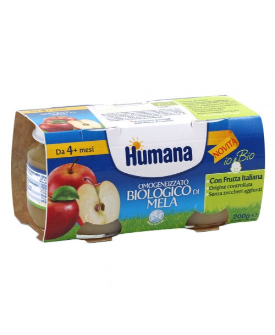 Humana - Omogenizzato Mela bio - 2 vasetti 100g - Farmacia di Regoledo Srl