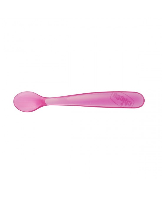 Chicco - Cucchiaio 6+ mesi in silicone 2 pezzi Rosa - Farmacia di Regoledo Srl