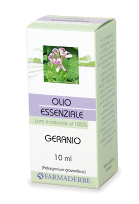 Farmaderbe - Olio essenziale di Geranio (Pelargonium Graveolens) - 10 ml - Farmacia di Regoledo Srl