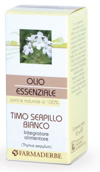 Farmaderbe - Olio essenziale Timo Serpillo Bianco (Thymus serpyllum) - 10 ml - Farmacia di Regoledo Srl