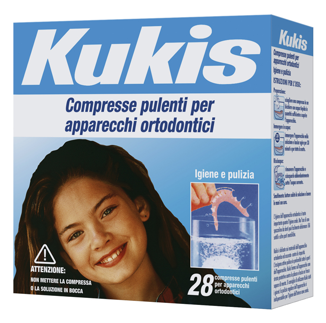Kukis - Compresse pulenti per apparecchi ortodontici - 28 compresse - Farmacia di Regoledo Srl