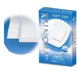 GARZA PRONTEX SOFT PAD COMPRESSA 5X7 CM 5 PEZZI - Farmacia di Regoledo Srl