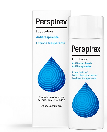 PERSPIREX FOOT LOTION ANTITRASPIRANTE LOZIONE TRASPARENTE SUDORAZIONE E CATTIVO ODORE PIEDI 100 ML - Farmacia di Regoledo Srl