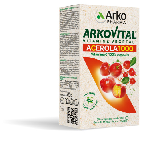 ARKOVITAL ACEROLA 1000 30 COMPRESSE MASTICABILI - Farmacia di Regoledo Srl