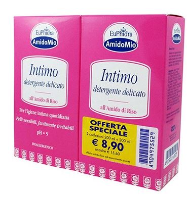 EUPHIDRA ABBINATA INTIMO DETERGENTE DELICATO 200 ML + 200 ML - Farmacia di Regoledo Srl