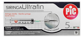 SIRINGA PIC ULTRAFINE 5 ML AGO 14 10 PEZZI - Farmacia di Regoledo Srl
