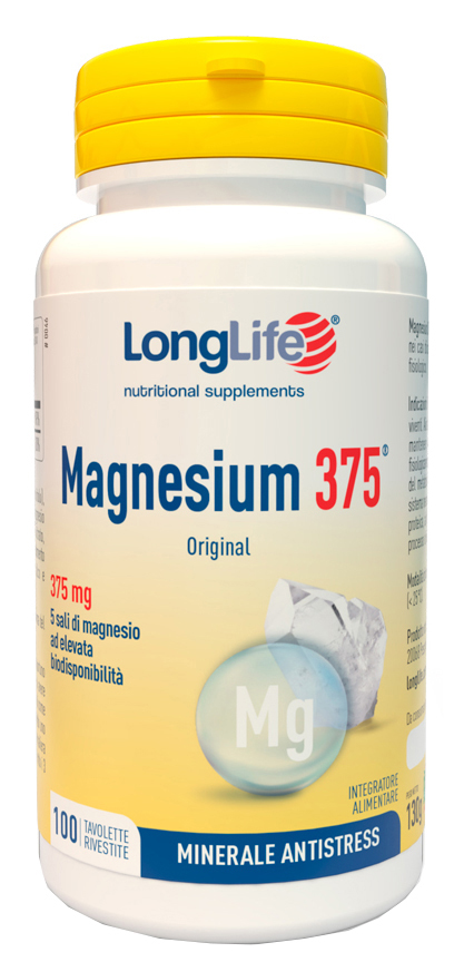 LONGLIFE MAGNESIUM 375 ORIGINAL 375 MG 100 TAVOLETTE - Farmacia di Regoledo Srl