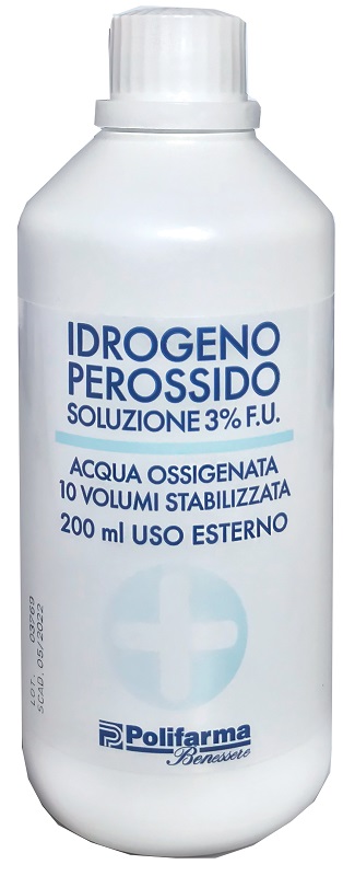 PEROSSIDO IDROGENO 3% 200 ML ACQUA OSSIGENATA 10 VOLUMI STABILIZZATA - Farmacia di Regoledo Srl