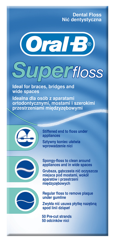 Oral-B - Filo interdentale Super Floss - 50 fili - Farmacia di Regoledo Srl