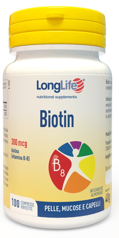 LONGLIFE BIOTIN 300 100 COMPRESSE RIVESTITE - Farmacia di Regoledo Srl