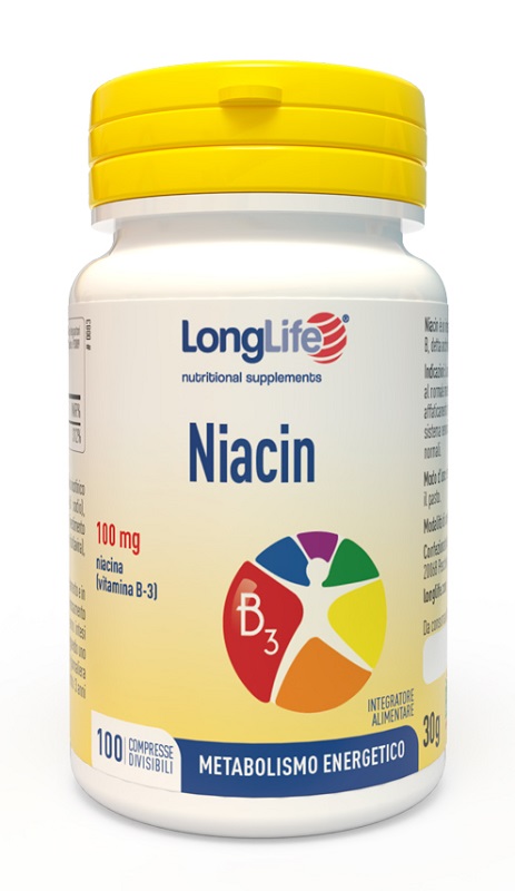 LONGLIFE NIACIN 100 MG 100 COMPRESSE DIVISIBILI - Farmacia di Regoledo Srl
