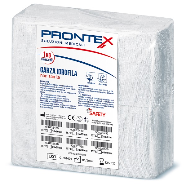 PRONTEX GARZA 10X10CM 1KG - Farmacia di Regoledo Srl