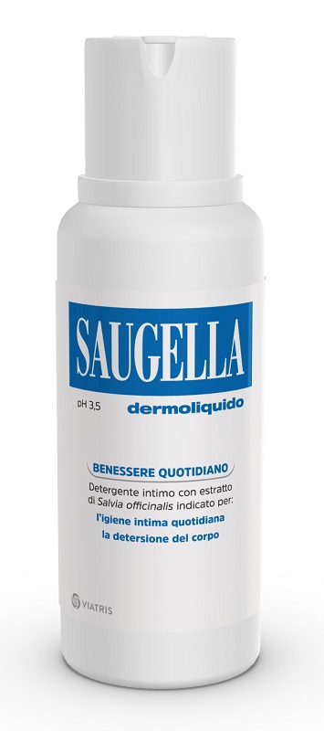 SAUGELLA DERMOLIQUIDO PH 3,5 DETERGENTE INTIMO BENESSERE QUOTIDIANO 250 ML - Farmacia di Regoledo Srl