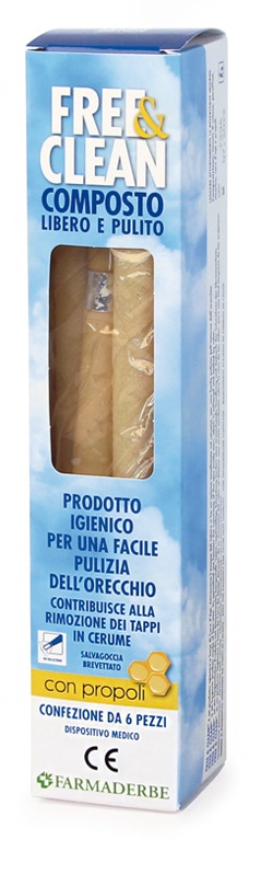 FREE&CLEAN COMPOSTO LIBERO E PULITO 2 CONI PULIZIA ORECCHIO - Farmacia di Regoledo Srl