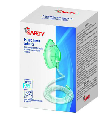 MASCHERA PER OSSIGENOTERAPIA CON TUBO 200CM - Farmacia di Regoledo Srl
