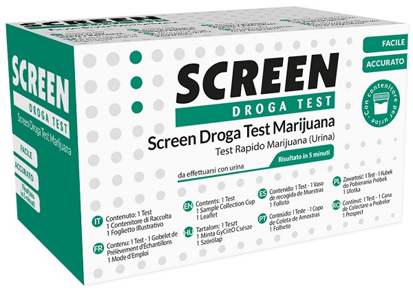 SCREEN DROGA TEST MARIJUANA TEST ANTIDROGA CON CONTENITORE URINA - Farmacia di Regoledo Srl