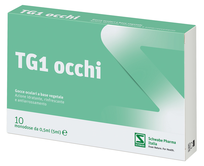 TG1 occhi - Collirio rinfrescante e antiarrossamento - 10 flaconcini monodose 0,5ml - Farmacia di Regoledo Srl