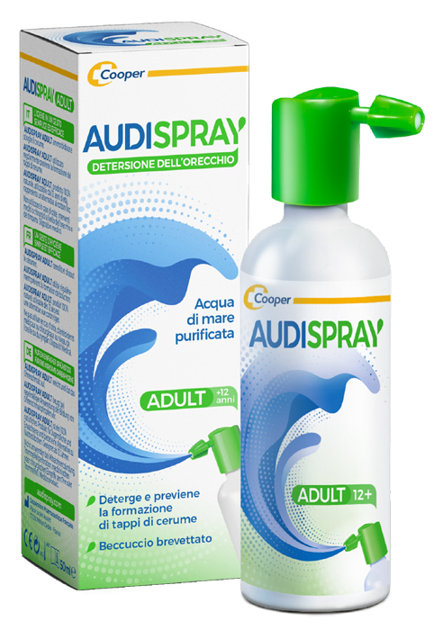 AUDISPRAY ADULT SOLUZIONE DI ACQUA DI MARE IPERTONICA SPRAY SENZA GAS DETERSIONE ORECCHIO 50 ML - Farmacia di Regoledo Srl