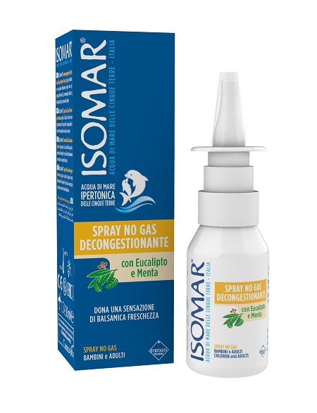 ISOMAR SOLUZIONE ACQUA MARE NASO IPERTONICA NASO SPRAY DECONGESTIONANTE 30 ML - Farmacia di Regoledo Srl