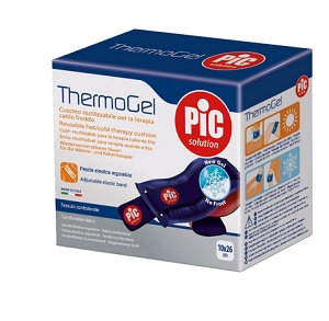 THERMOGEL CUSCINO TERAPIA CALDO FREDDO 10X26 CM CON FASCIA ELASTICA - Farmacia di Regoledo Srl